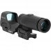 Коліматорний приціл Holosun Open Reflex HS510C 2 MOA + збільшувач Holosun HM3X 3x