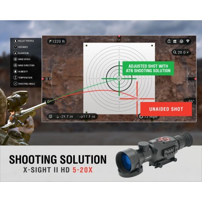 Пристрілка прицілу нічного бачення на прикладі ATN X-Sight II HD 5-20Х