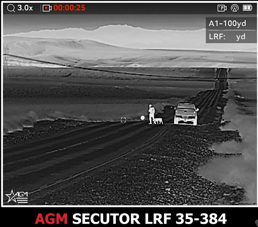 Пример тепловизионного изображения через AGM Secutor LRF 35-384