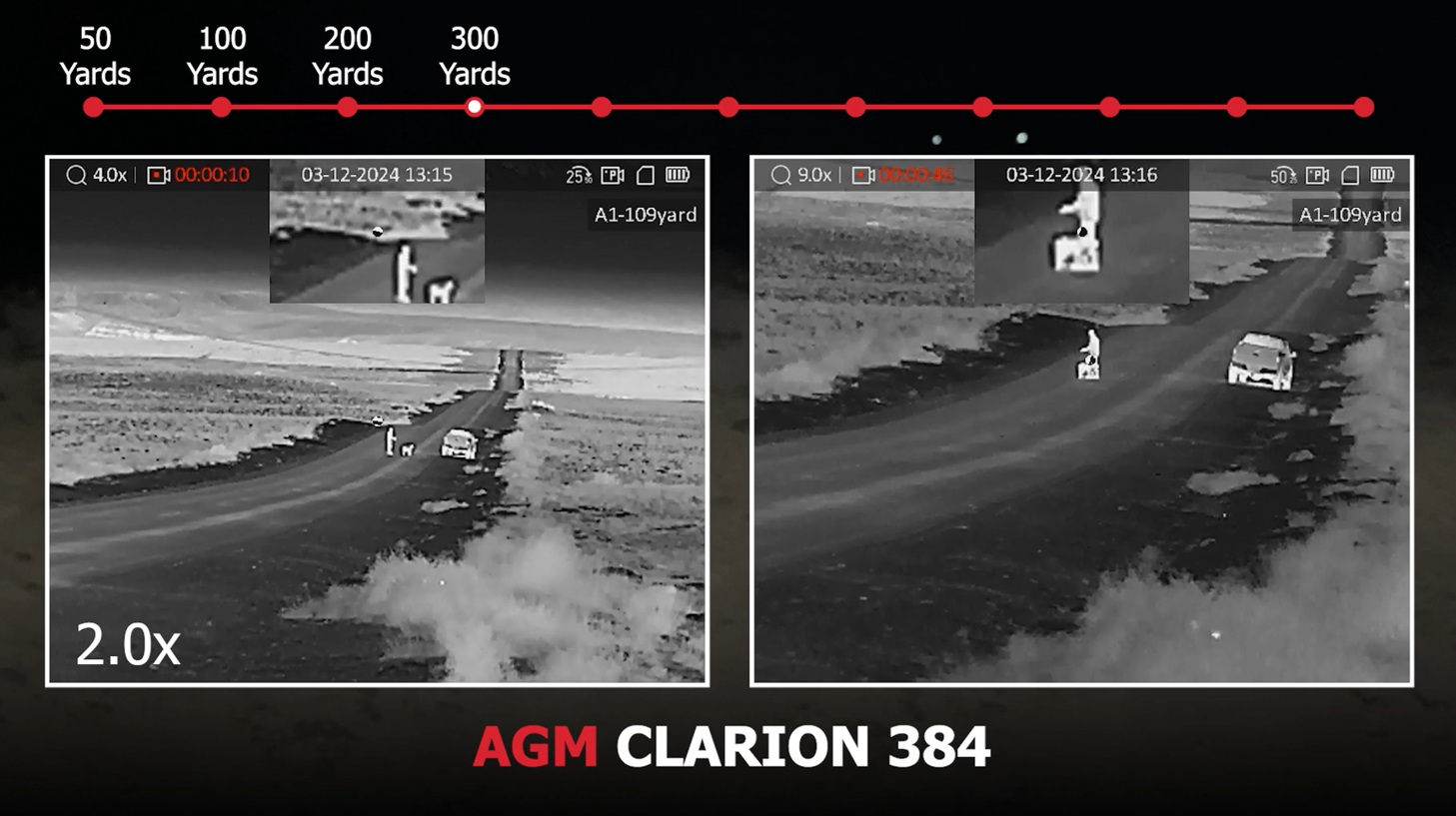 Зображення через тепловізійний приціл AGM Clarion 384